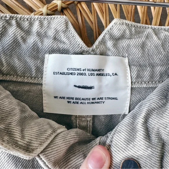 Citizens of Humanity Surplus NWT Gema Pant- White Sage SZ 28 Barrel Jeans - Picture 7 of 12